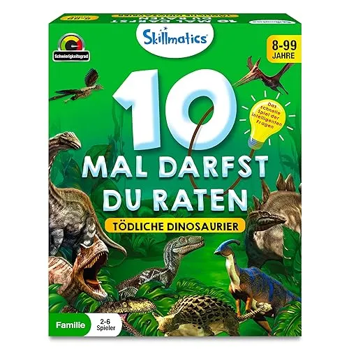 Skillmatics Kartenspiel - 10 Mal darfst du raten Dinos, Geschenke für Kinder ab 8 Jahren, Großer Spaß für unterwegs und Spieleabende mit der Familie