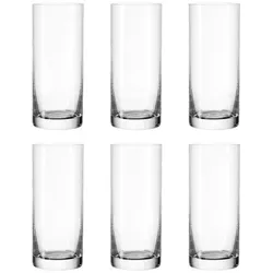 Leonardo Easy+ Becher L 6er Set - 6er Set Trinkbecher aus hochwertigem Glas, ideal für Wasser und andere Getränke, modernes Design und vielseitig einsetzbar.