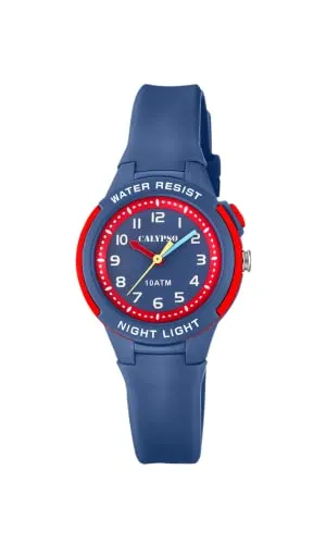 Calypso K6069/5 Junge Kinderuhr - Armbanduhr für Jungen, wasserfest bis 10 Bar und mit leuchtendem Ziffernblatt – ideal für aktive Kinder!
