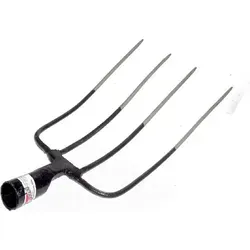 Dunggabel 4 Zinken ohne Stiel, 32x22cm - Heugabel aus spezialgehärtetem Sonderstahl, leicht und elastisch mit 4 Zinken für effektives Arbeiten im Garten oder Stall.