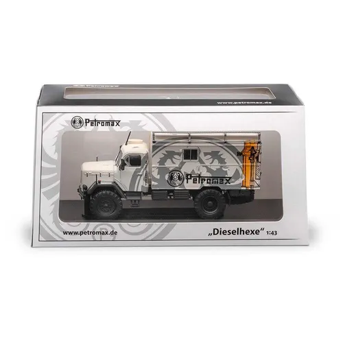 Dieselhexe 100 Jahre Jubiläumsmodell - Magirus Deutz Lkw - Detailgetreues 1:43 Modell des Magirus Deutz Lkw aus 1963, ideal für Sammler und Liebhaber historischer Fahrzeuge.