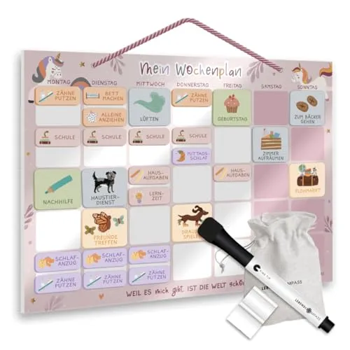 Lebenskompass® Wochenplaner Kinder Rosa von LEBENSKOMPASS
