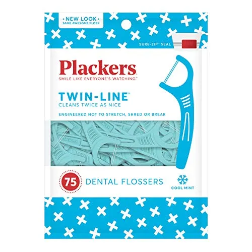 Plackers Whitening Twin Line Floss Picks von Plackers