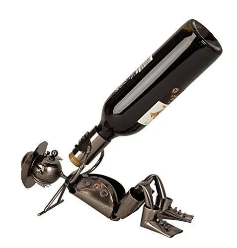 Flaschenhalter Trinker 14,5 cm x 29 cm Flaschenständer Weinhalter Metallständer