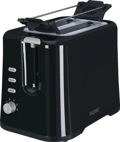 2-Schlitz Toaster TA 3102 schwarz-Inox 870 W in schwarz von Exquisit
