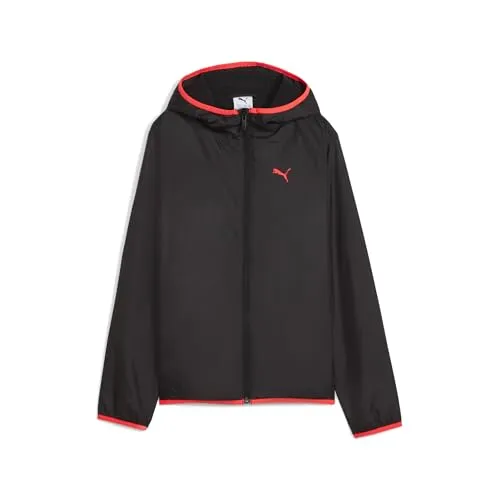 PUMA Windbreaker FLEECE LINED WINDBREAKER schwarz 140 EU - Funktionsjacke mit windabweisendem Fleece, ideal für sportliche Aktivitäten bei kaltem Wetter. Ausgestattet mit windCELL-Technologie für besten Schutz.