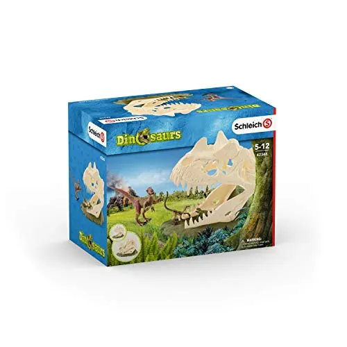 SCHLEICH 42348 Dinosaurs Spielset - Große Schädelfalle mit Velociraptor, Spielzeug ab 5 Jahren