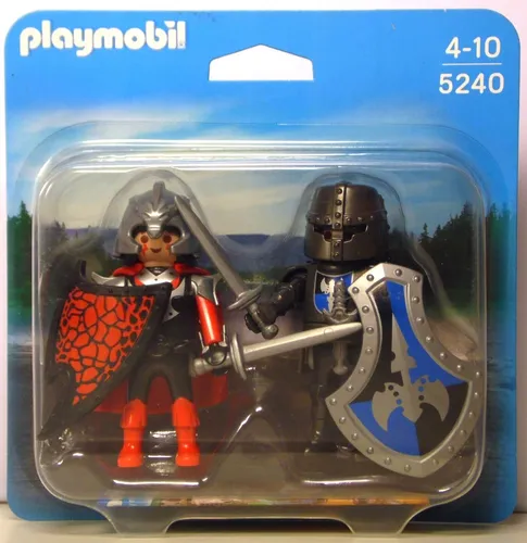 Playmobil Blister 5240 Duo-Pack Ritterduell 2 Ritter in Rüstung RAR NEU