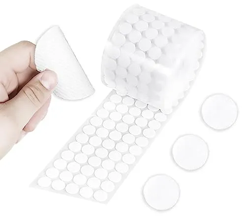 Greyoe 120 Stück Klettpunkte Selbstklebend 30mm, Klett Klebepunkte Weiß