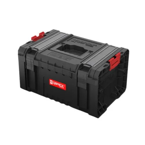 Qbrick System Werkzeugkoffer Werkzeugkasten Leer Werkzeugkiste PRO Toolbox 2.0 Schwarz Rot 450 x 334 x 240 mm