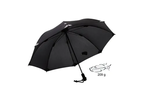 Euroschirm Swing Liteflex Trekkingschirm, schwarz, Einheitsgröße - Taschenschirm mit extrem leichtem Gewicht von nur 207g, robustem Glasfaserstock und schmutzabweisendem Stoff für besten Schutz bei jedem Wetter.