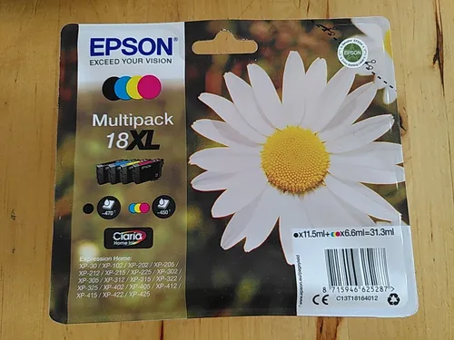 EPSON 18XL T1816XL Druckerpatronen 4er-Set - Schwarz, Cyan, Magenta, Gelb, hochwertige Claria Home Ink für brillante Druckergebnisse und kosteneffiziente Nutzung