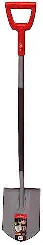 WOLF Garten 73ADA006650 ASP-D Spitzspaten - Ergonomischer D-Griff, induktionsgehärtetes Borstahlblatt für erhöhte Lebensdauer und rückenschonendes Arbeiten