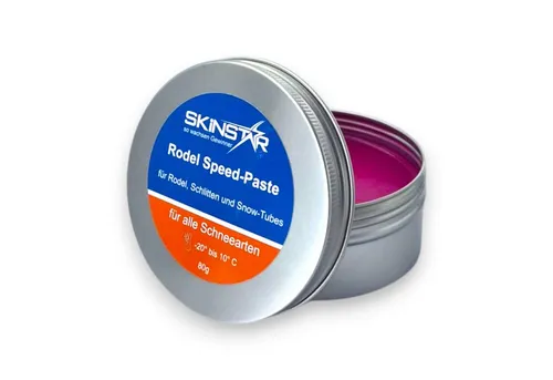 SkinStar Rodelwachs Speed Paste 80g – Universelles Speedwachs für Schlitten - Hochwertiges Speedwachs für Rodelsport: SkinStar Rodel Speed Paste bietet exzellente Gleiteigenschaften bei Temperaturen von +10 °C bis -20 °C. Ideal für alle Schneearten und schnelle Anwendung ohne Spezialwerkzeug.