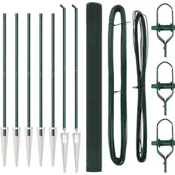 vidaXL Zaun mit Pfosten Grün 1.6 x 10 m Stahl - Gartenzäune aus robustem, UV-beständigem Stahl, ideal für sichere und stilvolle Außenbereiche. Wetter- und korrosionsbeständig, sorgt für langanhaltende Qualität und einfache Montage.