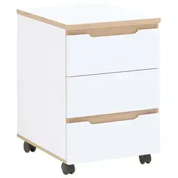 Mid.you Rollcontainer in Weiß und Eiche Artisan von Innostyle