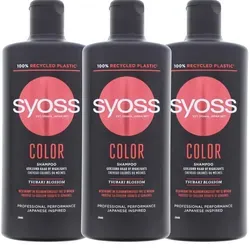 Syoss Shampoo Color jeweils 440ml für Gefärbtes & Gesträhntes Haar Schutz & Pflege 3 x