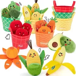 STILVORA Kuscheltiere, Plüschspielzeug & Obst- und Gemüse-Spielset, Weiche Kuscheltiere, Kinder Lernspielzeug, Realistische Früchte und Gemüse,...
