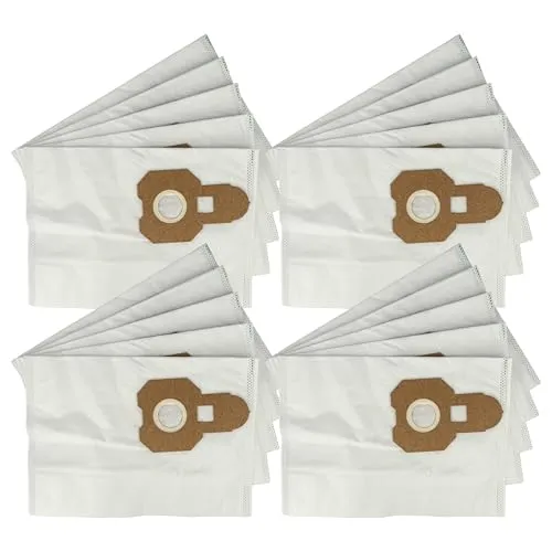 vhbw 20x Staubsaugerbeutel kompatibel mit Hitachi CV 300P, 250PI, 200P, 400P eco Staubsauger - Mikrovlies, 27cm x 20cm Weiß