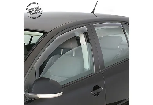 OMAC Lüftungsgitter Windabweiser für VW Golf mk4 1997-2006 Acryl Dunkel 4tlg, Aerodynamisch, Einfache Montage, Waschstraßenfest