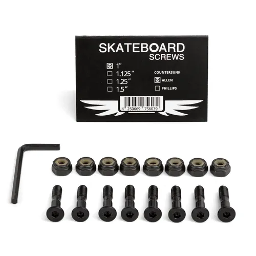 Skateboard Hardware Schrauben Montage Satz 1 Zoll Allen von SKATEBOARD
