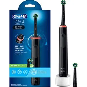 Oral-B Pro 3 3000 - Elektrische Zahnbürste schwarz, 3D-Technologie und 3 Putzmodi für optimale Plaque-Entfernung