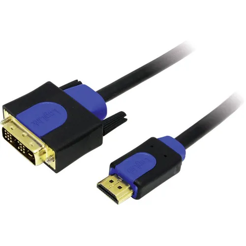 LogiLink DVI / HDMI Adapterkabel DVI-D 18+1pol. Stecker, HDMI-A Stecker 1.00 ...