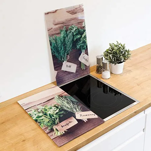 Gravidus 2er Set Herdabdeckplatten Abstellplatte Ceranfeldabdeckung - Schutz für Ceranfeld und Herd, hitzebeständig & rutschfest