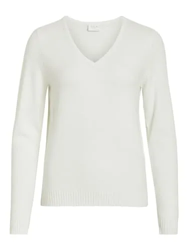 VIRIL L/S V-Neck Knit TOP-NOOS - Damen Tanktop mit V-Ausschnitt, aus weichem Strick für hohen Tragekomfort, ideal für lässige Looks.