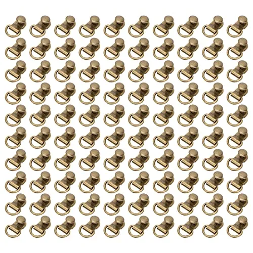 Sätze Schnürsenkel Haken D Ring Öse Schnalle Messing Ösen Tülle Metall Nieten Verschlüsse für Schuh Leder Tasche Niet Werkzeug Bronze 100