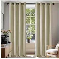 Deconovo Verdunkelungsvorhang Beige 2er Set in beige von Deconovo