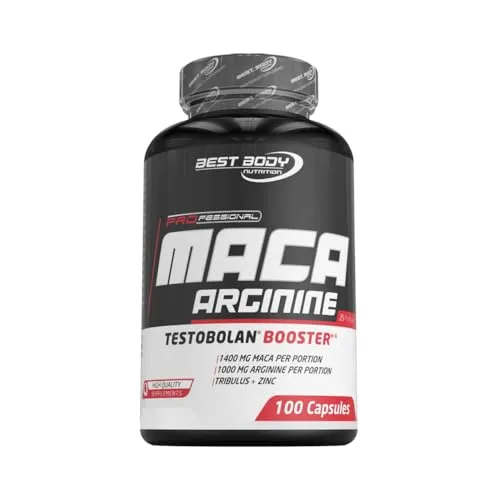 BBN Hardcore Maca Testobolan Maca Arginine Booster, 100 St. Dose (84g Dose)