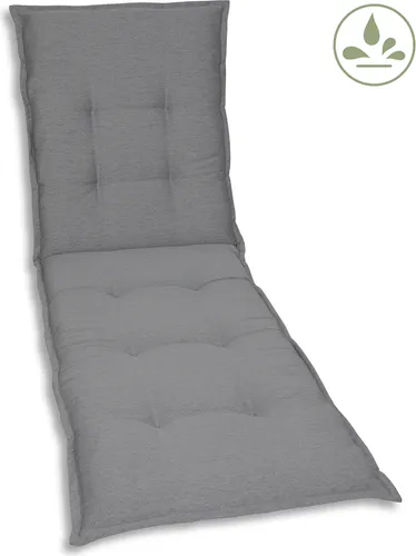 GO-DE Textil Gartenauflage Uni (grau) - Sitzkissen & Sitzauflagen, perfekte Füllung aus Schaumstoff und Vlies für optimalen Komfort auf Hochlehnern, Mittellehnern und Liegen.