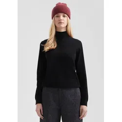 QS Damen Pullover 2172028 mit Stehkragen, Grey/Black, S - Eleganter Pullover für Damen mit stylishen Stehkragen, ideal für kühle Tage und vielseitig kombinierbar.