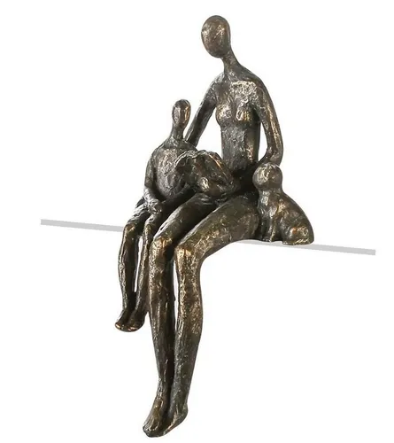 Casablanca by Gilde Sammelfigur Skulptur Kantensitzer Lesestunde Mutter Kind und Katze