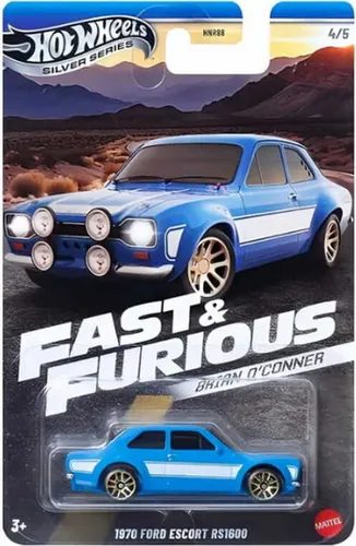 MATTEL | Hot Wheels Modellauto - 1970 Ford Escort RS1600 - Blau - Sammlerstück - Actionreiches Design