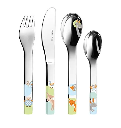 Puresigns WOODY Premium Kinderbesteck-Set