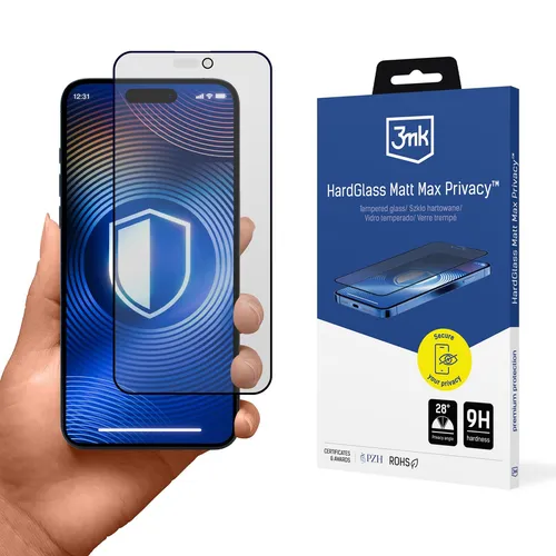 3MK PROTECTION SCHUTZGLAS FÜR IPHONE 15 PRO HARDGLASS MATT MAX PRIVACY