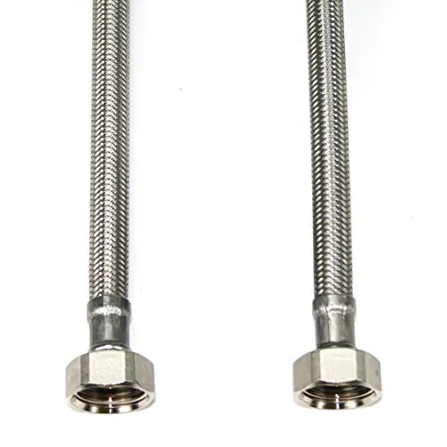 Edelstahl Flexschlauch 30cm DN8 Panzerschlauch DVGW, IG 1/2