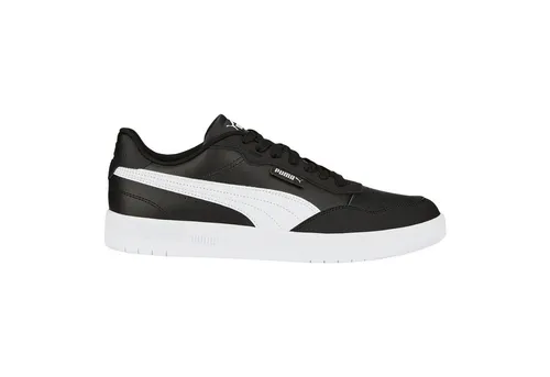 PUMA Unisex Court Ultra LITE Sneaker, Black White Silver, 46 EU - Herren-Sneaker mit leichtem Kunstleder-Obermaterial und optimaler Dämpfung durch die Gummizwischensohle für hohen Tragekomfort.