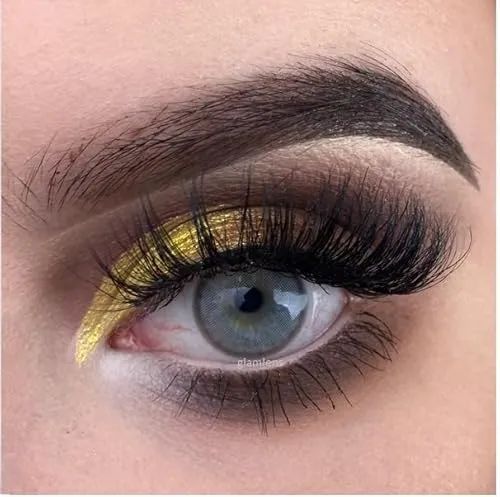 Kontaktlinsen farbig ohne Stärke farbige Monatslinsen weiche Linsen soft Hydrogel 2 Stück Farblinsen + Linsenbehälter 0.0 Dioptrien natürliche Farben Serie Augusta Ice Gray (grau)