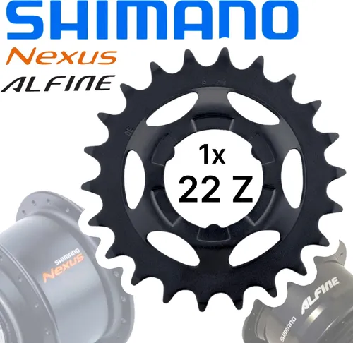 Shimano Nexus / Alfine Getriebenaben Verschleiss Ersatz Ritzel Schwarz 22 Zähne