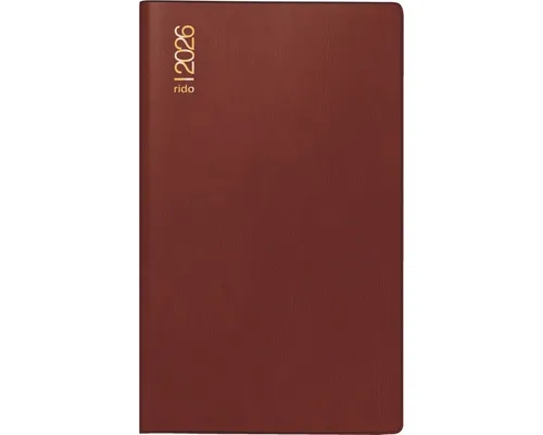 rido ide Taschenkalender Taschenkalender M-planer 8,7x15,3cm 1 Monat/2 Seiten Kunststoff bordea