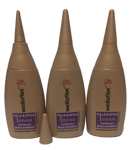 Produktbild  wellaflex FÜLLE & STYLE LEICHTER HALT SANFT ZUR KOPFHAUT HAARVERDICH  3x100ml 