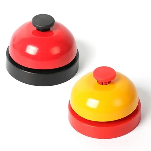 Arrderly2 Stück Tischglocke, Rezeptionsklingel mit Knackigem Klingeln Gefertigt, für Küche Restaurants Hotels Bars
