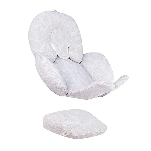JYOKO Kids Sitzverkleinerer Antiallergikum Universal Baby 100% Baumwolle (Bloom, Enthält Kopf-, eine Körper- und eine Rückenstütze, 3 Teile)