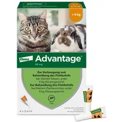 Advantage 40 mg für kleine Katzen und Zierkaninchen