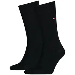 Tommy Hilfiger Socken TH MEN SOCK CLASSIC 2P (2 Paar) Mit eingestricktem Flag-Logo schwarz 43-46