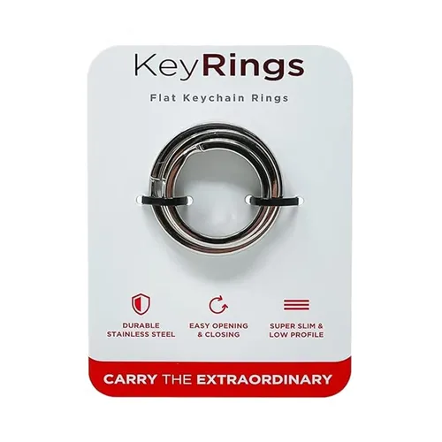 KeySmart Flache, polierte Schlüsselanhänger (3er-Pack), verschiedene Größen