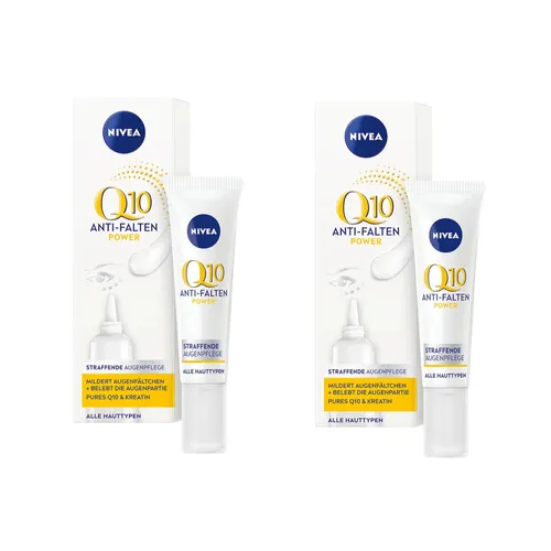 Nivea Q10 Power Anti-Falten Augenpflege - Effektive Augenpflege mit Q10 für eine sichtbare Reduzierung von Falten. Ideal für die tägliche Anwendung zur Unterstützung der Hautpflege und für ein frisches Aussehen.